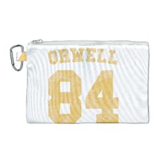Orwell 84 Canvas Cosmetic Bag (large) by Valentinaart