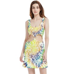 Retro Tie Dye 11 Velvet Cutout Dress