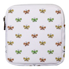 Butterfly Cartoon Drawing Motif  Pattern Mini Square Pouch by dflcprintsclothing