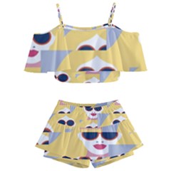 Fashion Faces Kids  Off Shoulder Skirt Bikini by Sparkle