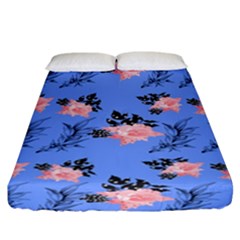 Flowers Pattern Fitted Sheet (california King Size) by Sparkle