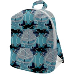 Digital Waves Zip Up Backpack by Sparkle