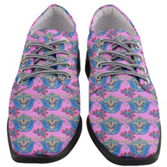 Floral Pattern Women Heeled Oxford Shoes