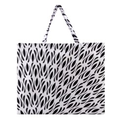 Vertical Zipper Large Tote Bag