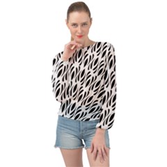 Vertical Banded Bottom Chiffon Top by Sobalvarro