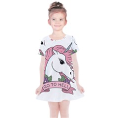 Go To Hell Kids  Simple Cotton Dress by Valentinaart