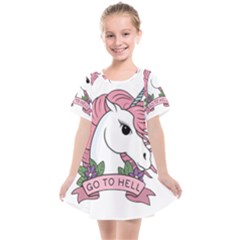 Go To Hell Kids  Smock Dress by Valentinaart