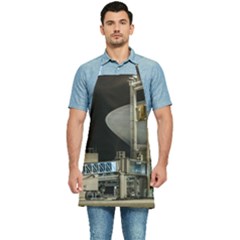 Montevideo Airport Night Scene, Uruguay Kitchen Apron by dflcprintsclothing