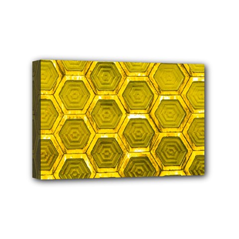 Hexagon Windows Mini Canvas 6  X 4  (stretched) by essentialimage