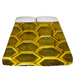 Hexagon Windows Fitted Sheet (king Size) by essentialimage