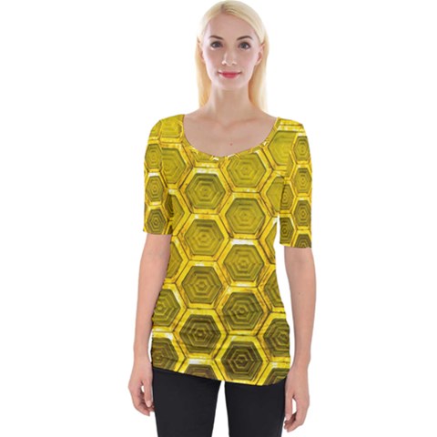 Hexagon Windows Wide Neckline Tee by essentialimage