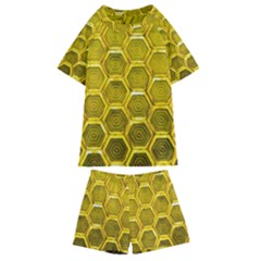 Hexagon Windows Kids  Swim Tee And Shorts Set by essentialimage