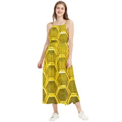 Hexagon Windows Boho Sleeveless Summer Dress