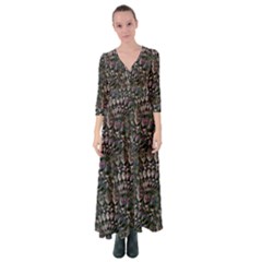 Stone Deco  Button Up Maxi Dress