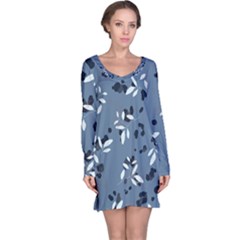 Abstract fashion style  Long Sleeve Nightdress