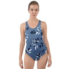 Abstract fashion style  Cut-Out Back One Piece Swimsuit