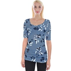 Abstract fashion style  Wide Neckline Tee