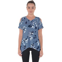 Abstract fashion style  Cut Out Side Drop Tee