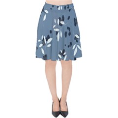 Abstract fashion style  Velvet High Waist Skirt