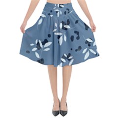 Abstract fashion style  Flared Midi Skirt