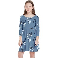 Abstract fashion style  Kids  Quarter Sleeve Skater Dress