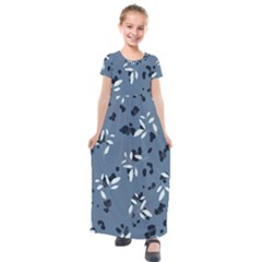 Abstract fashion style  Kids  Short Sleeve Maxi Dress
