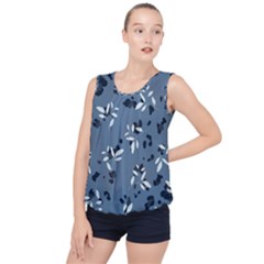 Abstract fashion style  Bubble Hem Chiffon Tank Top