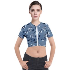Abstract fashion style  Short Sleeve Cropped Jacket
