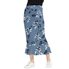 Abstract fashion style  Maxi Fishtail Chiffon Skirt