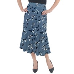 Abstract fashion style  Midi Mermaid Skirt