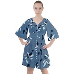 Abstract fashion style  Boho Button Up Dress