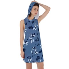 Abstract fashion style  Racer Back Hoodie Dress