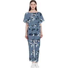 Abstract fashion style  Batwing Lightweight Jumpsuit