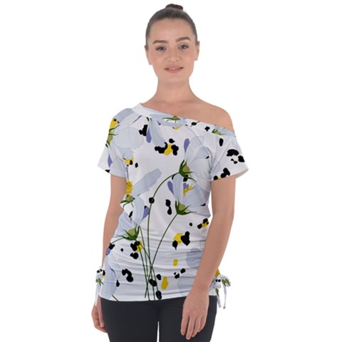 Tree Poppies  Off Shoulder Tie-up Tee by Sobalvarro