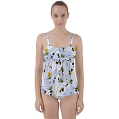 Tree Poppies  Twist Front Tankini Set by Sobalvarro