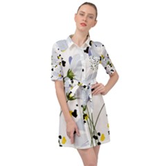 Tree Poppies  Belted Shirt Dress by Sobalvarro