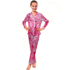 Rose Slime  Kid s Satin Long Sleeve Pajamas Set by Sobalvarro