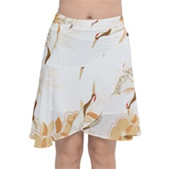 Birds And Flowers  Chiffon Wrap Front Skirt by Sobalvarro