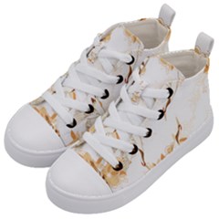 Birds And Flowers  Kids  Mid-top Canvas Sneakers by Sobalvarro