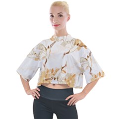 Birds And Flowers  Mock Neck Tee by Sobalvarro