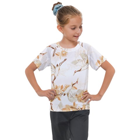 Birds And Flowers  Kids  Mesh Piece Tee by Sobalvarro