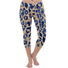 Leopard Skin  Capri Yoga Leggings by Sobalvarro