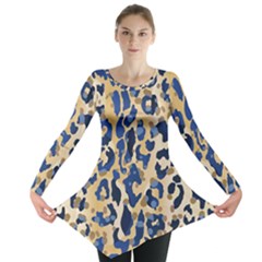 Leopard Skin  Long Sleeve Tunic  by Sobalvarro