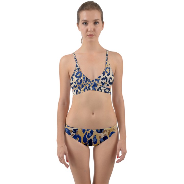 Leopard skin  Wrap Around Bikini Set