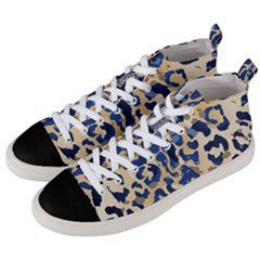 Leopard Skin  Men s Mid-top Canvas Sneakers by Sobalvarro