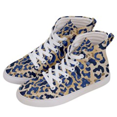 Leopard Skin  Men s Hi-top Skate Sneakers by Sobalvarro