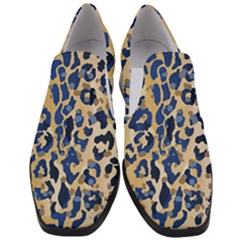 Leopard Skin  Women Slip On Heel Loafers by Sobalvarro