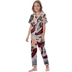 Bama Mermaid Kids  Satin Short Sleeve Pajamas Set by CKArtCreations