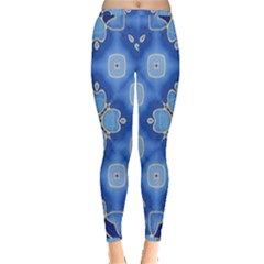 Ornate Blue Inside Out Leggings by Dazzleway