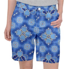 Ornate Blue Pocket Shorts